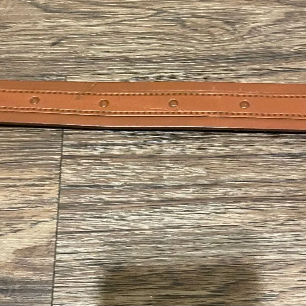 Lord Leather Belt Made In Italy Tan with Silver Tone Buckle